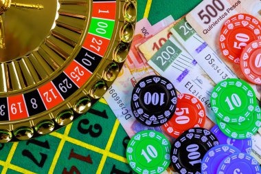 Live dealer studio with multiple gaming tables